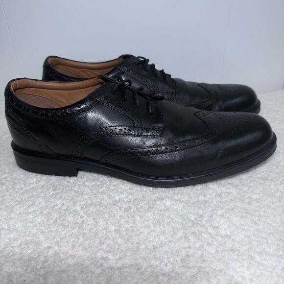12W GABSON LIMIT MENS CLARKS CLASSIC LACE UP LEATHER BROGUE FORMAL WORK SHOES - Picture 2 of 8